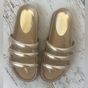 Gold Strappy Sandals
